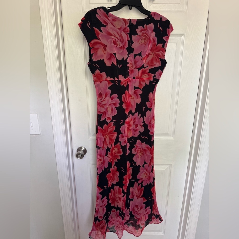 NWT Vintage California Krush Floral V Neck Cap Sleeve Dress Women's Size 12 - Picture 5 of 5